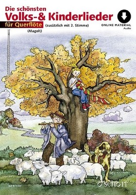 Die schönsten Volks- und Kinderlieder 1-2 flutes (very easy - easy) with Online
