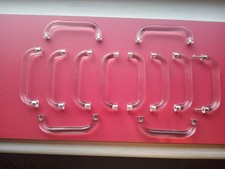 SET OF 12 FAB MCM ERA VTG LUCITE DRAWER PULLS