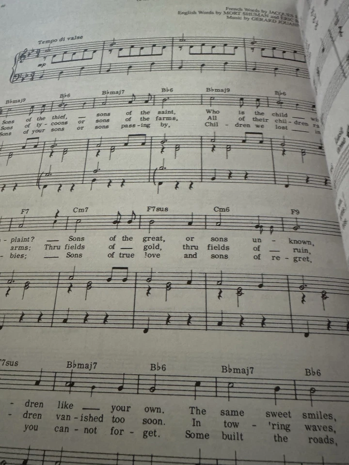 Jacques Brel Is Alive And Well And Living In Paris Songbook Hal Leonard - Image 3 of 4