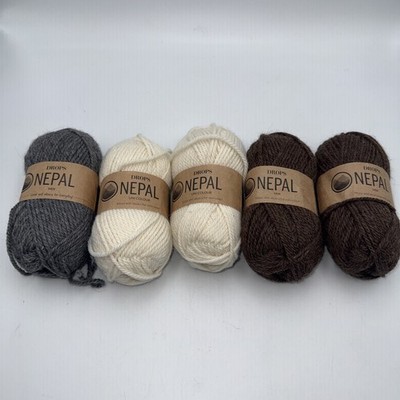 Lot of 5 Drops Nepal Wool Alpaca Blend Yarn 50g, 75m Each