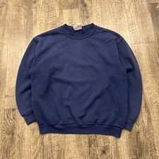 Vintage 90s Lee Faded Blue Blank Crewneck Sweatshirt