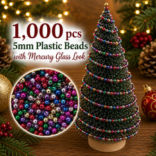 1,000 pcs Assorted Small Loose Plastic Pearls 5mm Round Beads for Beading Crafts