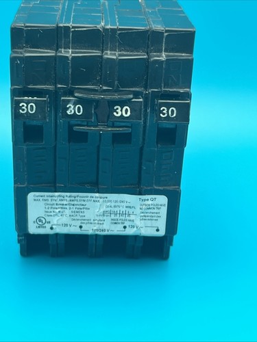 SIEMENS Q23030CT U 30/30A 240V 4P QUAD - Picture 3 of 13