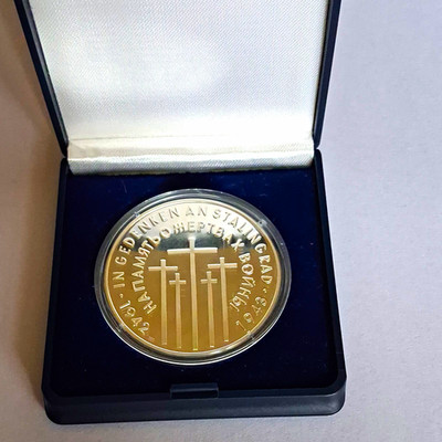 Silber Gedenkmedaille Stalingrad 1942 1992 Polierte Platte im Etui