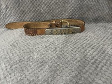 Nocona Brown Western DAVID Buckle Belt Size 34 Men