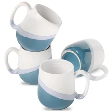 Coffee Mugs Set of 4,Ceramic 15 OZ Coffee Cups with Big Handle,Large Tea Cups...