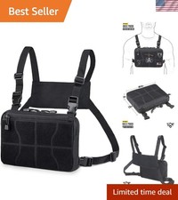 Versatile Tactical Chest Bag with Customizable Hoop-N-Loop Panels and Dividers