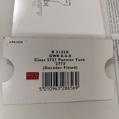 HORNBY R3122X Class 2721 0-6-0 Pannier Tank GWR 2773 DCC FITTED WORKING BOXED - Foto 4 di 9