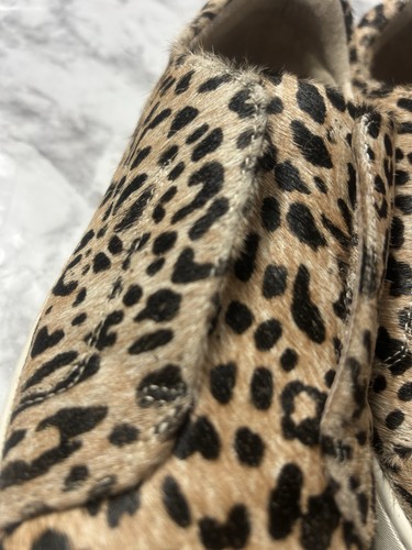 J SLIDES Heidi Ponny Hair Slip-On Platform Shoes Leopard Animal Print Sz 8 - Picture 4 of 6