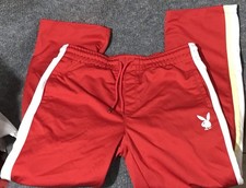 Vintage Playboy Bunny Pants By Pacsun Size Medium Red White 3 Pocket