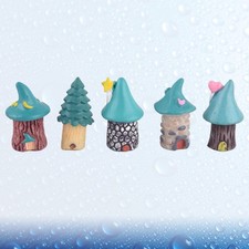  5 Pcs Mini House Decorations Miniature Landscape Micro Stone Statue