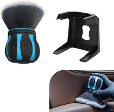 Detail Cleaning Brush with Storage Holder, Spherical Soft Bristle Dashboard Air