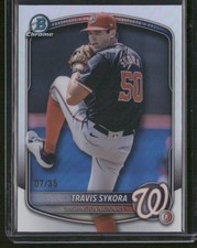 2025 Bowman Draft Travis Sykora /35 SP Chrome Bowman Logofractor