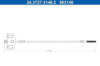 ATE Seilzug, Feststellbremse 24.3727-3146.2 FüR Hyundai