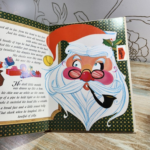 Vintage The Night Before Christmas 1978 Hardcover Children Pop Up Book - Foto 8 di 11