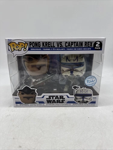 Funko Pop! Star Wars: Pong Krell & Captain Rex Exclusive Pop Figure 2-Pack 