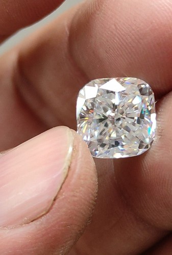 Diamante CVD coltivato in laboratorio 7,00 ct taglio cuscino certificato colore naturale D VVS1 chiarezza - Foto 9 di 13