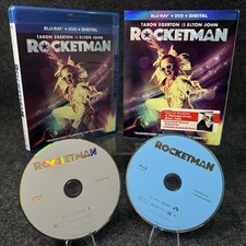 Rocketman Blu-ray + DVD Slipcover Booklet Taron Egerton Elton John 2Disc Set OOP