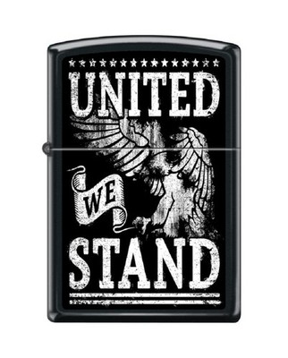 Zippo Lighter- Personalized Americana Eagle USA Flag United We Stand #Z6005