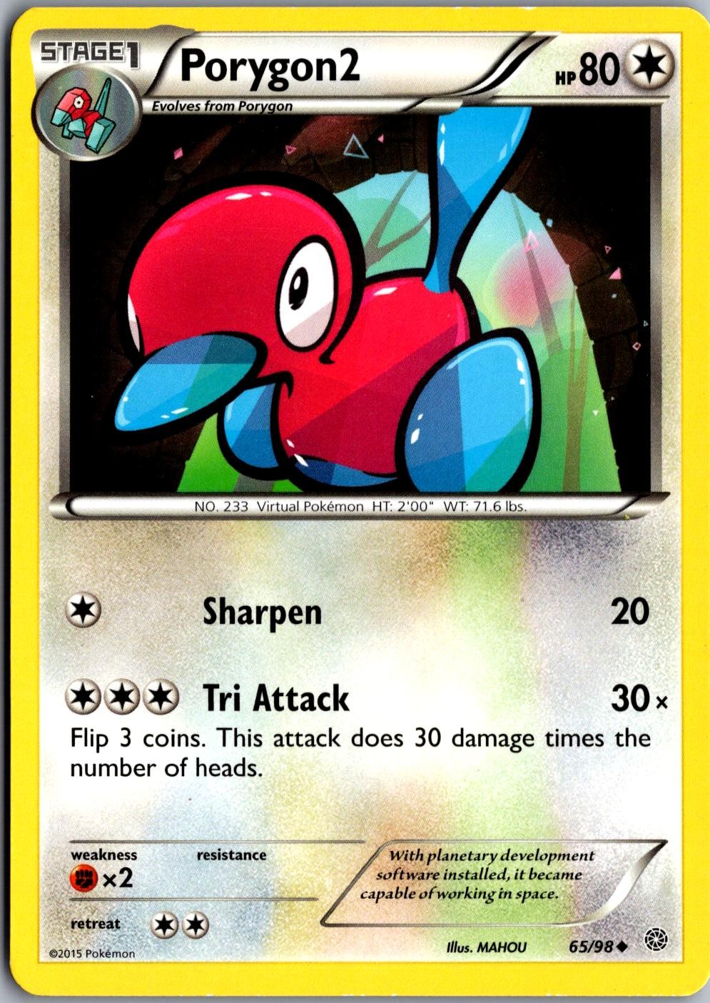 Porygon2 65/98 Uncommon XY Ancient Origins LP Pokemon Card