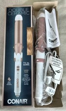 NEW Conair double ceramic curling iron 1 1/4" barrel loose curls instant heat up