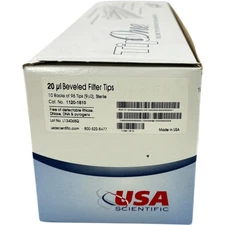 Qty 960 USA Scientific 1120-1810 TipOne 1-20ul Beveled Filter Tips 10 Rack of 96