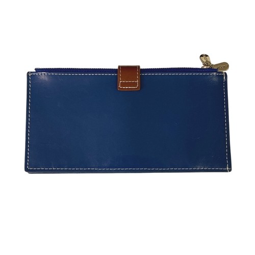 ANDOILT Blau Geldbörse Clutch Damen Doppelreißverschluss Druckknopf Kartenetui - Bild 5 von 11