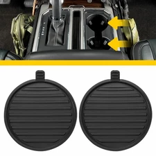 2x Center Console Cup Holder Insert For Ford F150 Expedition 17-21 Black Replace