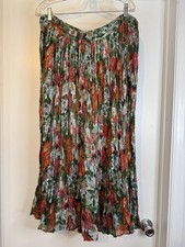 Vintage India Boho Skirt Daisies Poppies Maxi Hippie