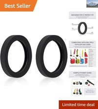 Quality Universal Gas Can Seals - Rubber Gaskets for Leak Prevention 2 Pack 