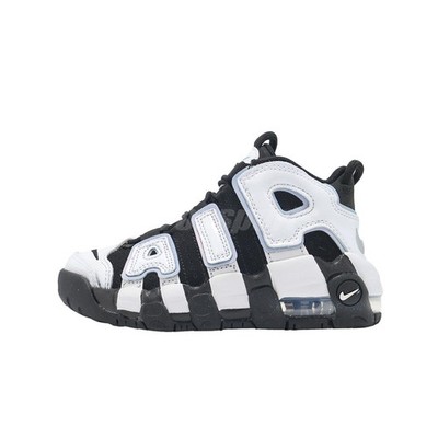 Nike Air More Uptempo PS Black Cobalt Bliss Kids Preschool Casual