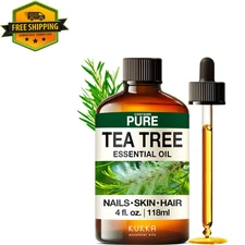 100% Pure & Natural Tea Tree Oil for Skin, Hair, Toenails, Aromatherapy, & Soap