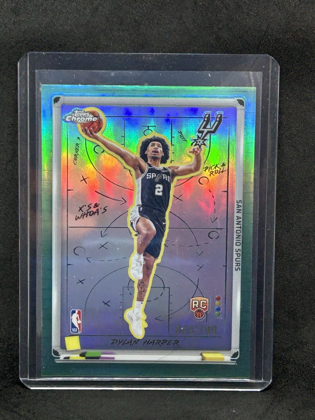 Dylan Harper 2025-26 Topps Chrome RC Rookie X's & Whoa's Aqua /199 See Desc A8