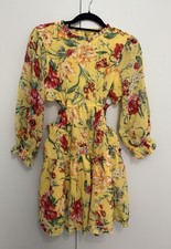 Floral Dress, Size: 12, Backless, Above Knee Length, Frill Details