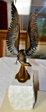 Stunning VTG DONALD GREIG BRONZE AMERICAN EAGLE SCULPTURE SIGNED 18