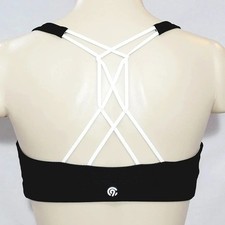 XXL Champion N9684 Strappy Cami Wire Free Sports Bra Black  White NWT