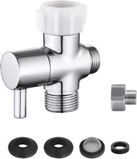 Bidet T Adapter With Shut off Valve,3 Way T Valve for Bidet, Brass T Adapter ...