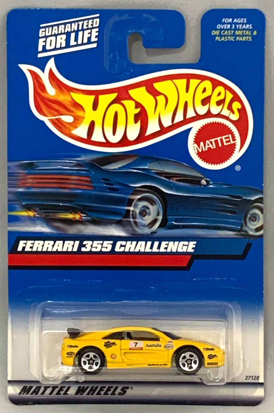 Hot Wheels Ferrari F355 Challenge 2000 Mainline #162 Yellow 5SPs