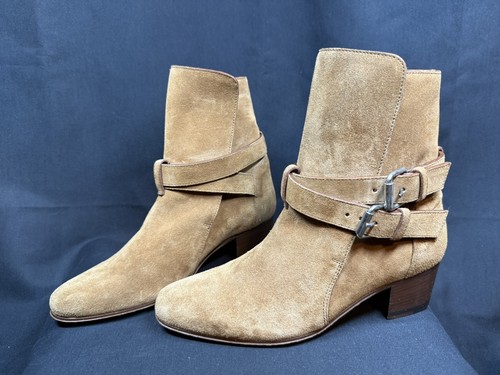 Amiri Stiefel Damen Gr. 36 hellbraun Wildleder Schnalle Knöchel Made in Italy Westernabsatz - Bild 2 von 10