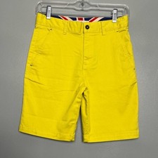 Mini Boden Classic Chino Shorts Pineapple Yellow Kids Size 11-12 Y