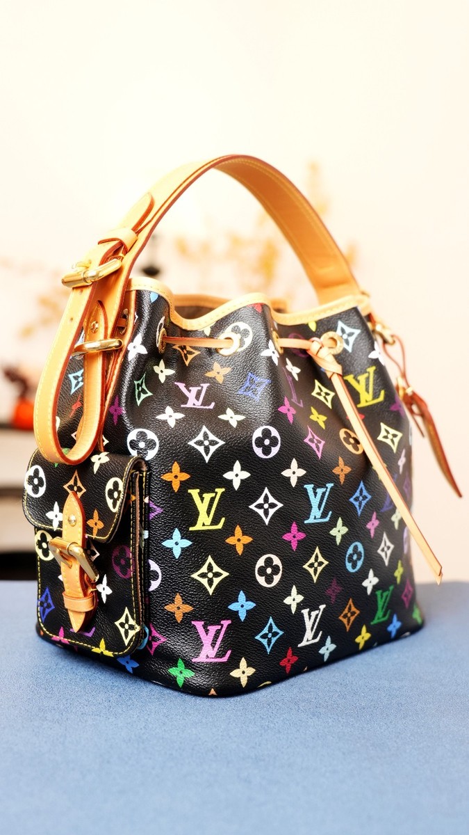 ◆タチカワ◆バーチカルブランド◆W430×H197◆O-2509BL6◆ Louis Vuitton Takashi Bucket Monogram Multi color Drawstring