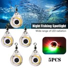 5x Mini LED Fishing Light Lure Bait Night Flash Lamp Fluorescent Glow Underwater