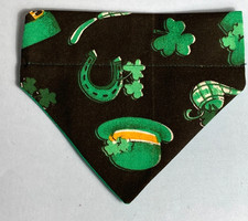 Over Collar SlideOn Pet Dog Cat Bandana Scarf ST. PATRICKS DAY SMALL/ MED