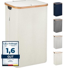 Laundry Basket with Lid 100L Large Stylish Laundry Collector Breathable with St...