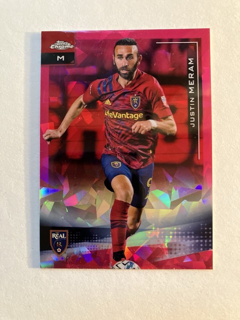 2021 Topps Chrome MLS Sapphire Justin Meram Pink Padparadscha 1/1 #30