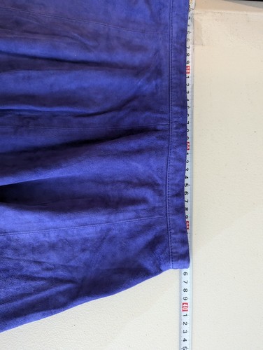 Love Leather Purple Leather Suede Mini Skirt Size S - Picture 6 of 7