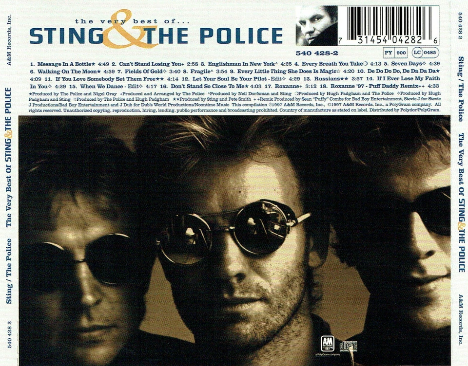 (CD) The Very Best Of Sting & The Police - Every Breath You Take, Roxanne, u.a. - Bild 2 von 2
