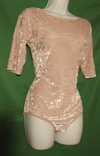 NEW HANKY PANKY 3Y8506 PINK SIGNATURE MADE IN USA VELVET BODYSUIT L