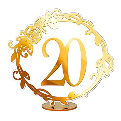 1-20 Table Numbers Acrylic Table Numbers for Wedding Reception with Lacework ...