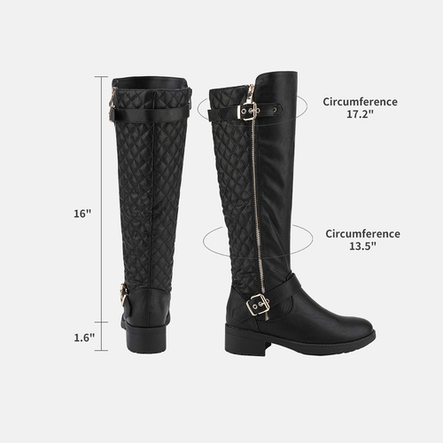 Women'S Knee High Boots Wide Calf Low Heel Riding Boots Fall Tall Boots for Wome - Picture 2 of 7